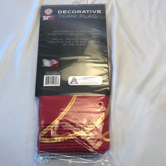 USC Trojans Fight On Two Sided Flag Vertical Mount W28" X H44" Embroidered Logo - Picture 4 of 10